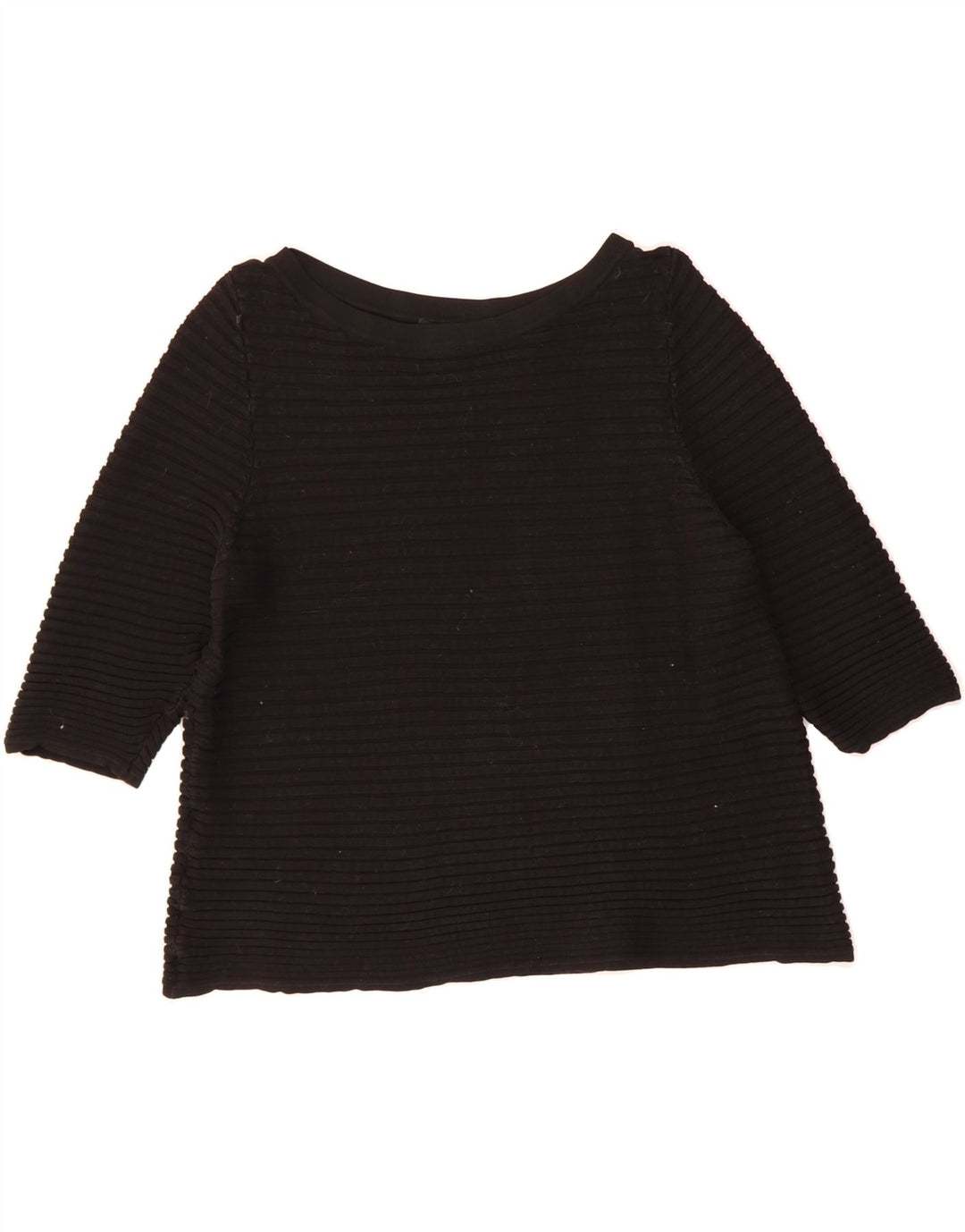 COS Womens Top 3/4 Sleeve UK 16 Large Black Cotton Vintage Cos and Second-Hand Cos from Messina Hembry 