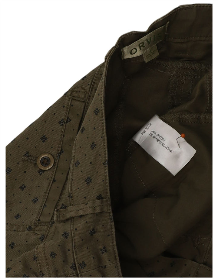 ORVIS Slim Casual Bukser til kvinder US 8 Medium W30 L29 Khaki plettet bomuld