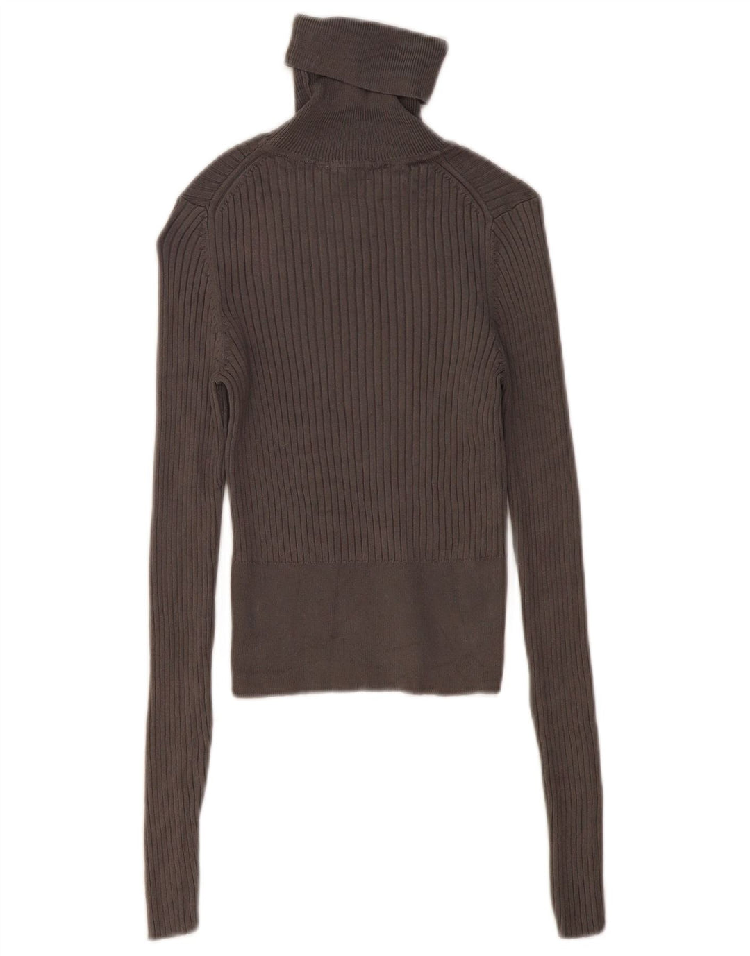 Zara Dame Crop Roll Neck Jumper Sweater UK 10 Small Grey Viscose