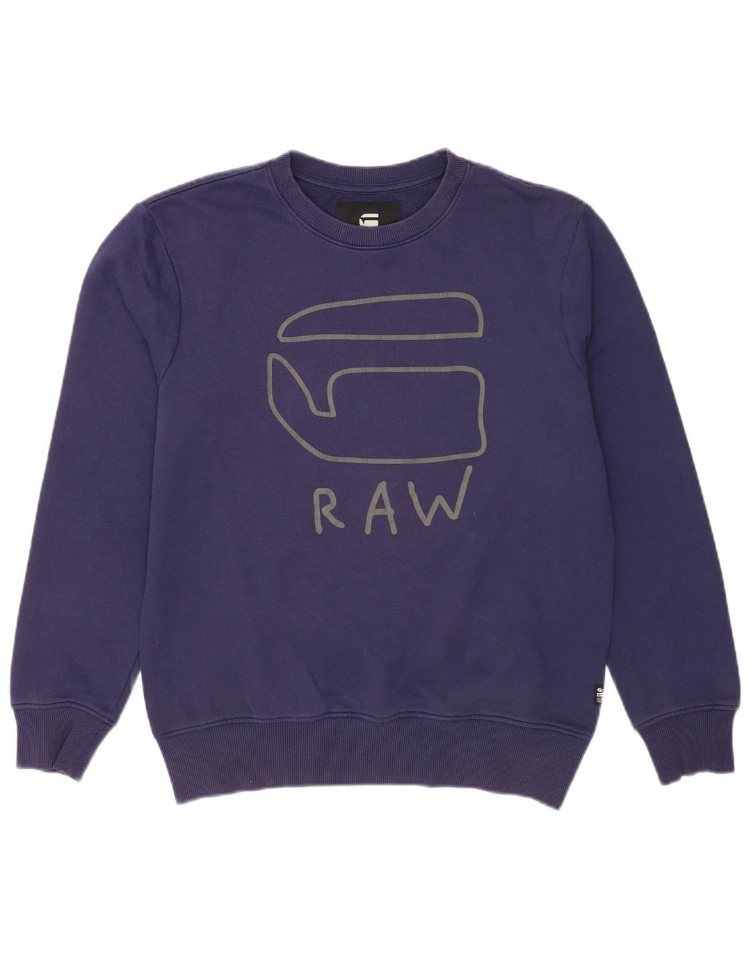 G-Star Herre grafisk sweatshirt Jumper Medium Navyblå Bomuld