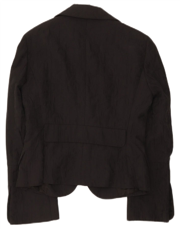 Max & Co. Dame 2-knaps blazerjakke UK 14 Stor sort bomuld