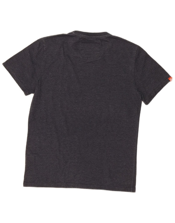 Superdry Herre grafisk T-shirt Top XL Grå Flecked Bomuld