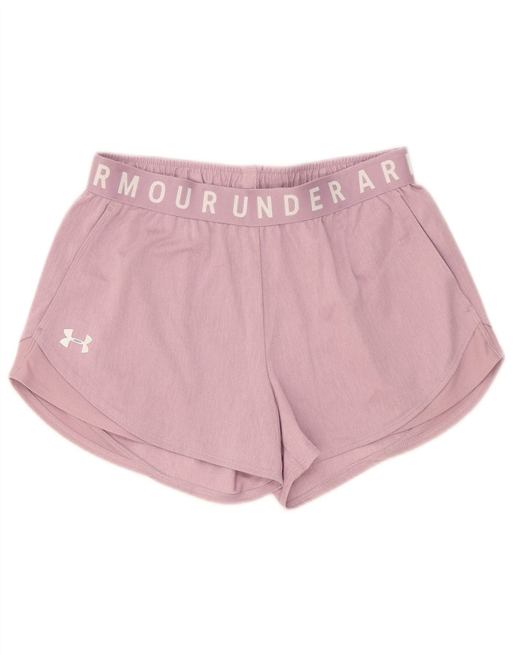 Under Armour Graphic Sports Shorts til kvinder UK 10 Small Pink Polyester