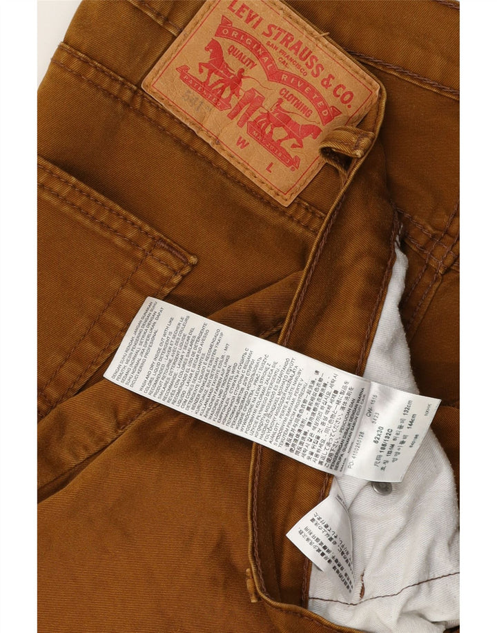Levi's Herre 541 lige fritidsbukser W52 L30 brun bomuld