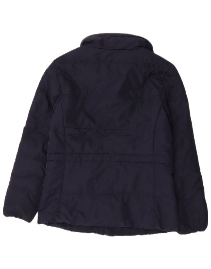 Marks & Spencer polstret jakke til kvinder UK 10 Lille marineblå polyester