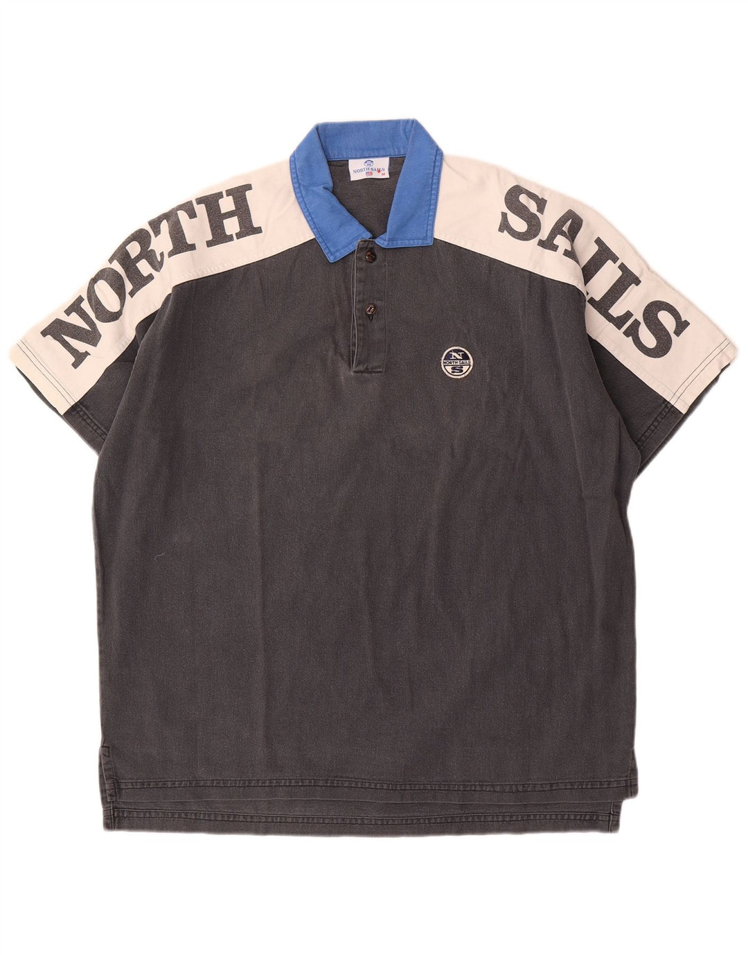 North Sails Herre Grafisk Polo Shirt Medium Grå Colourblock Bomuld