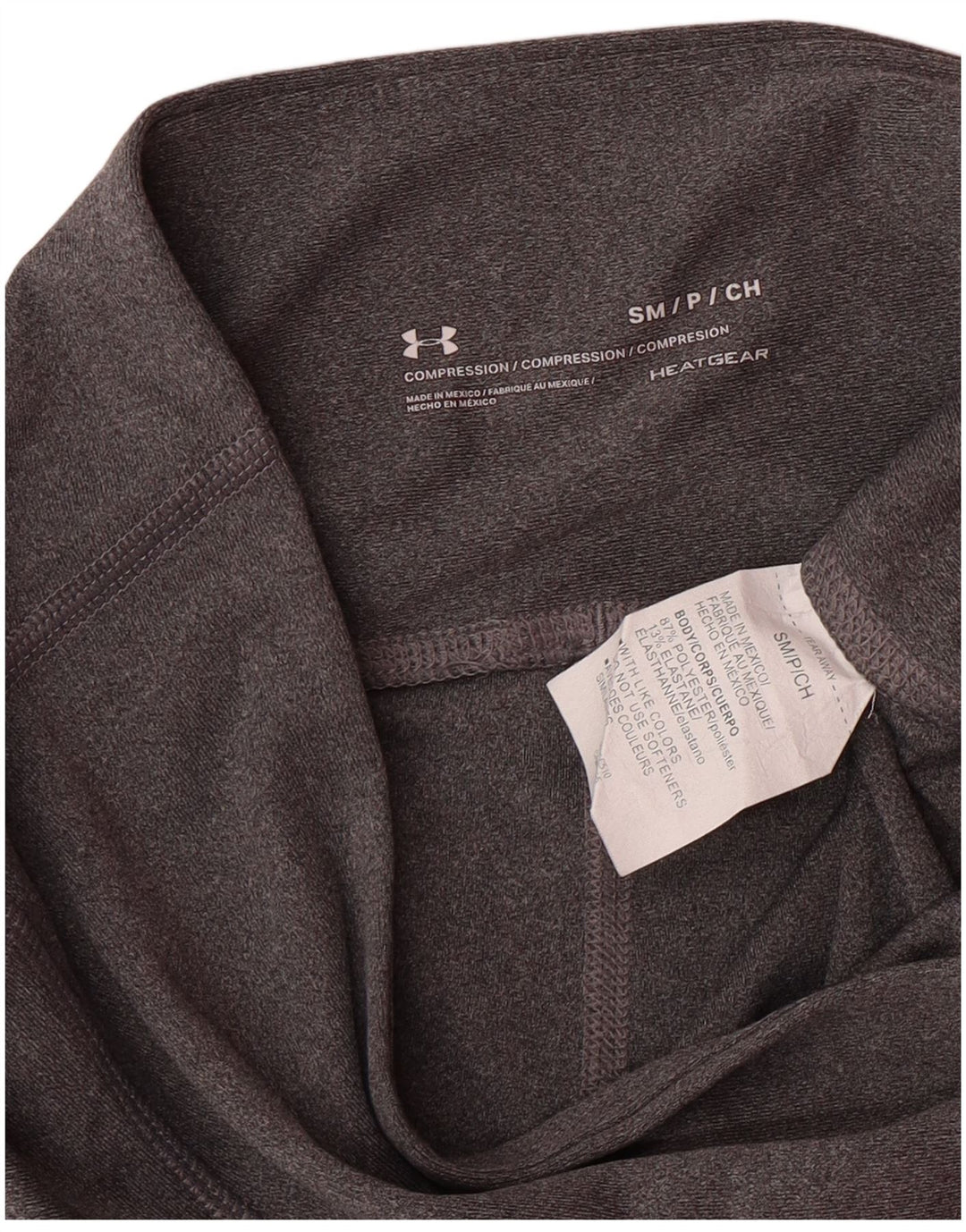 UNDER ARMOUR Dame Heat Gear Leggings UK 10 Small Grey Polyester