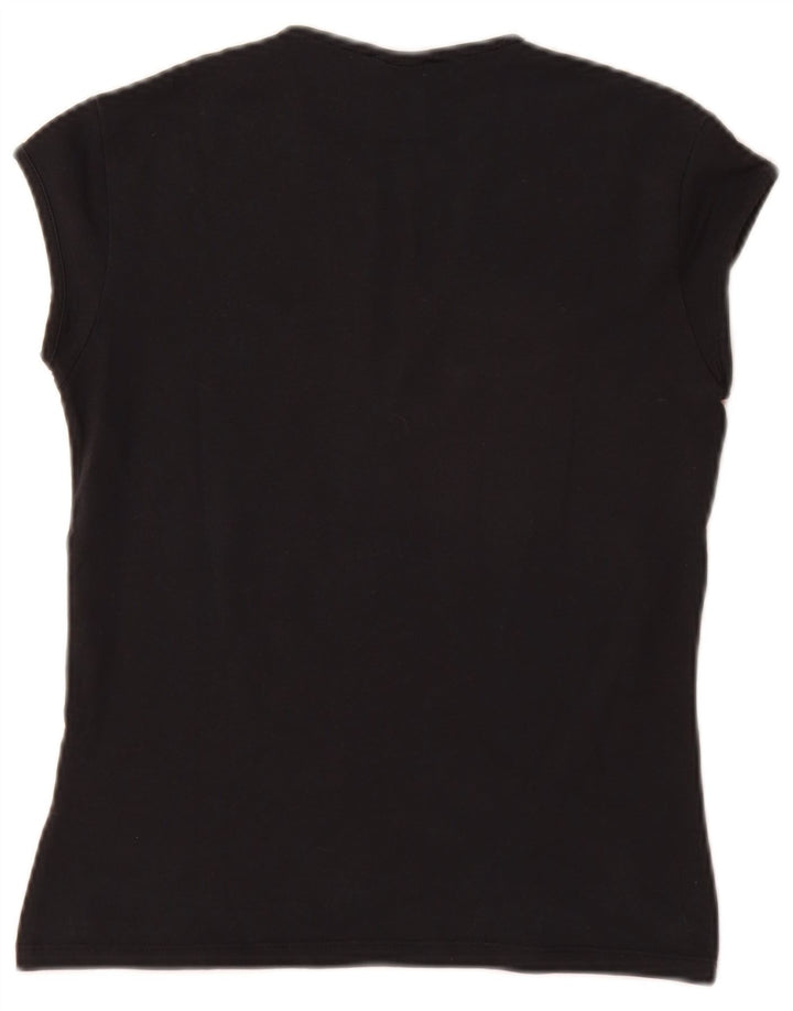 Nike T-shirt top UK 10/12 medium sort bomuld