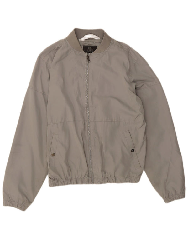 Marks & Spencer Bomber Jacket UK 40 Stor Grå Polyester til mænd