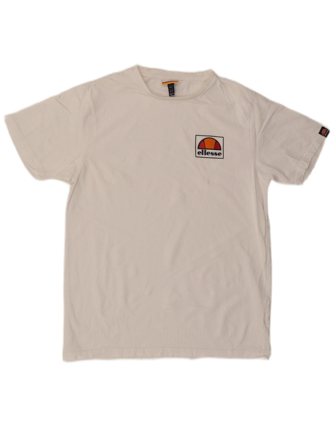 ELLESSE Herre T-Shirt Top Lille Hvid Bomuld