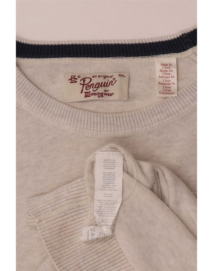 Penguin Herre Boat Neck Jumper Sweater 2XL Grå Bomuld
