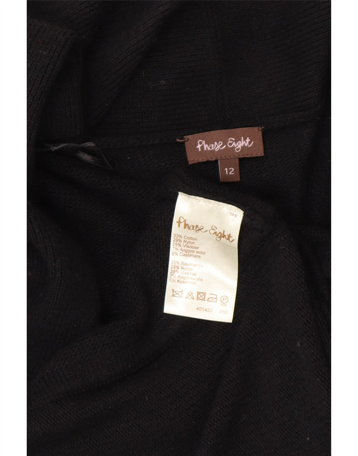 Phase Eight Womens Longline Open Cardigan Sweater UK 12 Medium Black