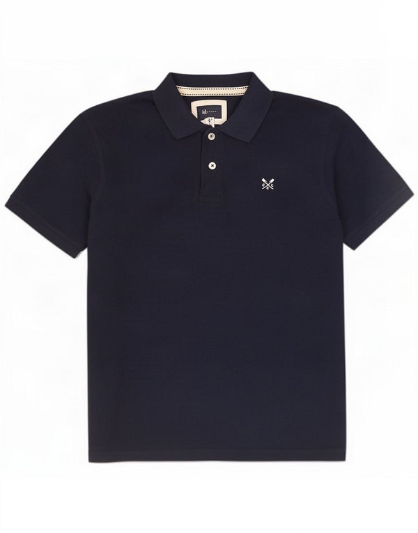 Crew Clothing Herre poloshirt Medium Navy Blue Cotton