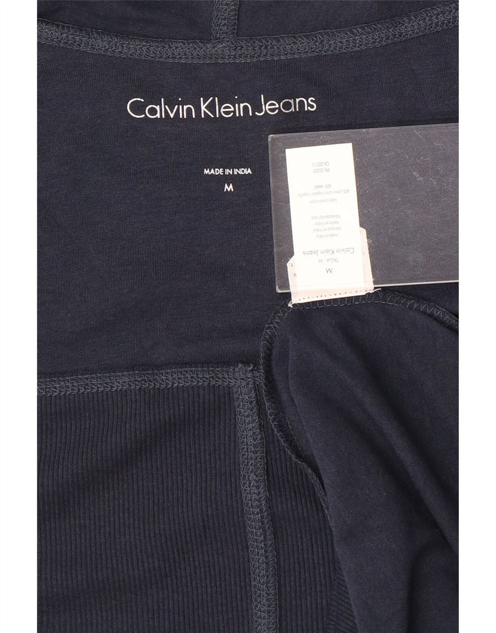 Calvin Klein Jeans Dame Cardigan Top UK 14 Medium Navy Blue Bomuld