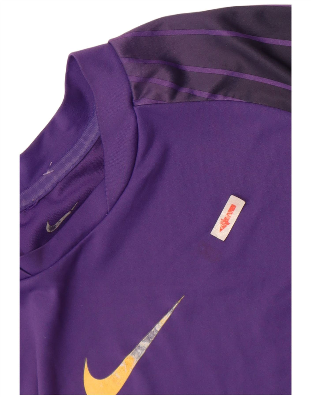 Nike Herre Dri Fit T-shirt Top Medium Lilla Colourblock Polyester