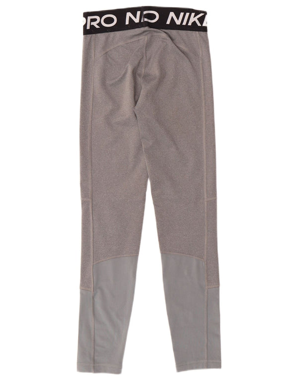 NIKE piger Dri Fit grafiske leggings 12-13 år stor grå farveblok