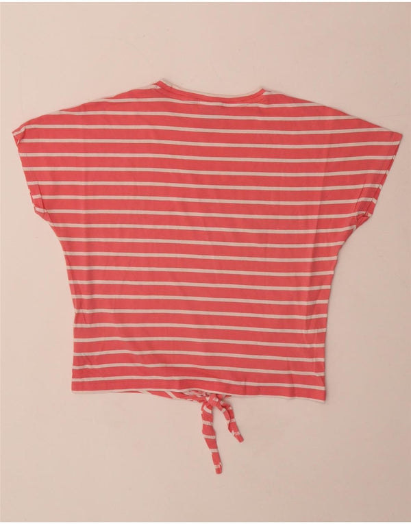 Puma Girls Front Tie T-Shirt Top 13-14 år Pink Stribet Bomuld