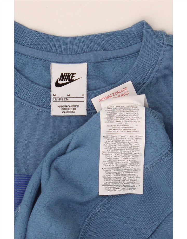 Nike Boys Graphic Sweatshirt Jumper 10-11 år Medium Blue Bomuld