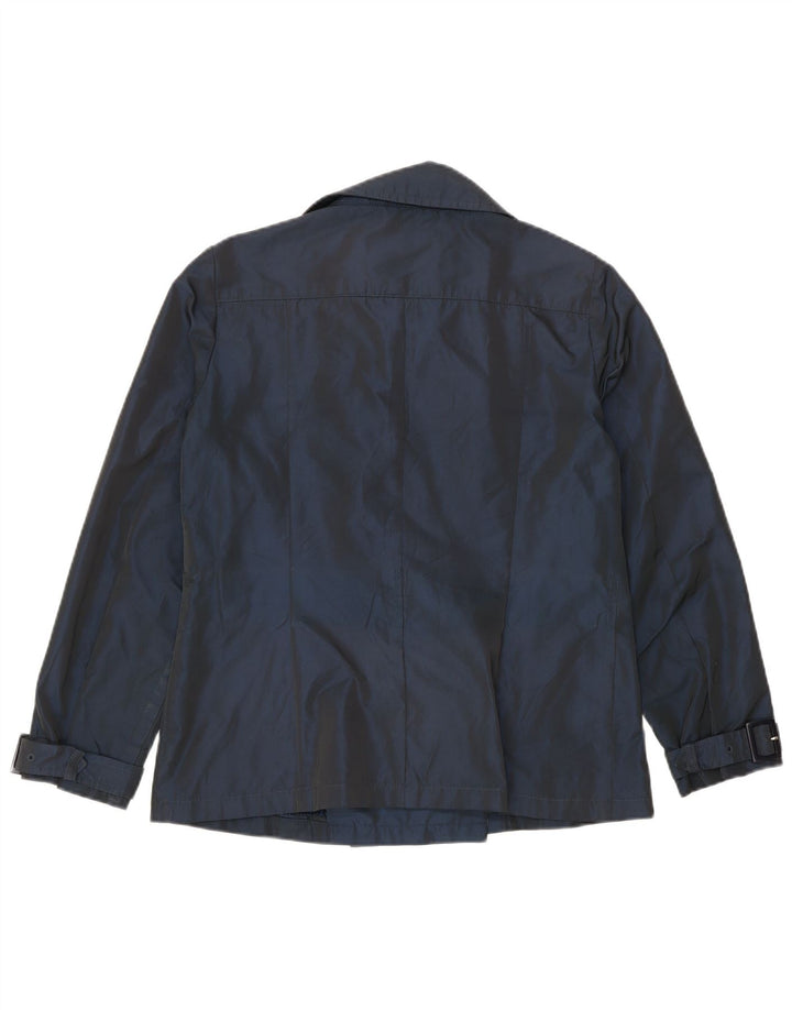 i Blues Dame Kort Dobbeltradet Ærtefrakke UK 12 Medium Navy Blue