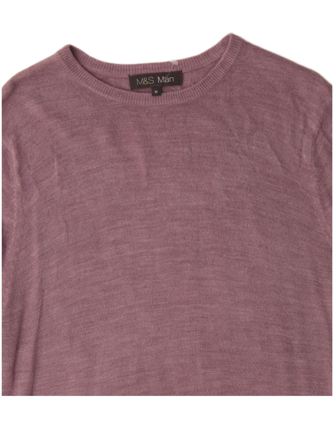 MARKS & SPENCER Herre Boat Neck Jumper Sweater Medium Pink Akryl