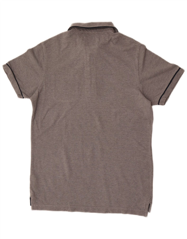 Superdry Polo Shirt til mænd XL Grå Flecked Bomuld