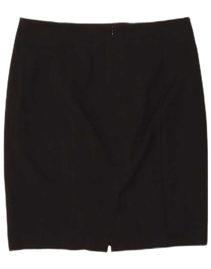 MARKS & SPENCER Womens Straight Skirt UK 14 Large W32 Black Polyester