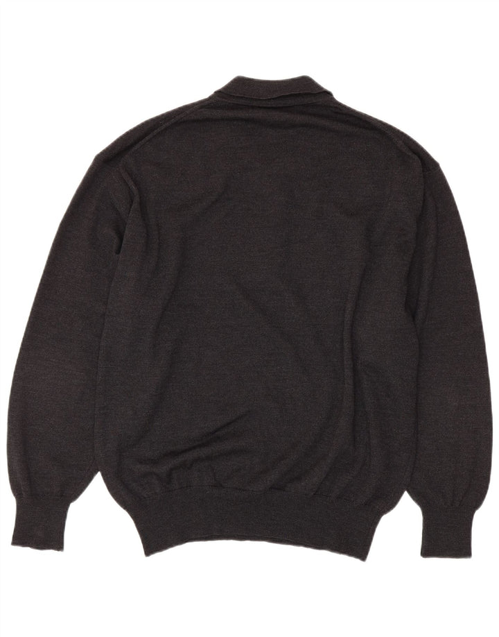 Vintage Herre Polo Neck Jumper Sweater IT 54 XL Grå