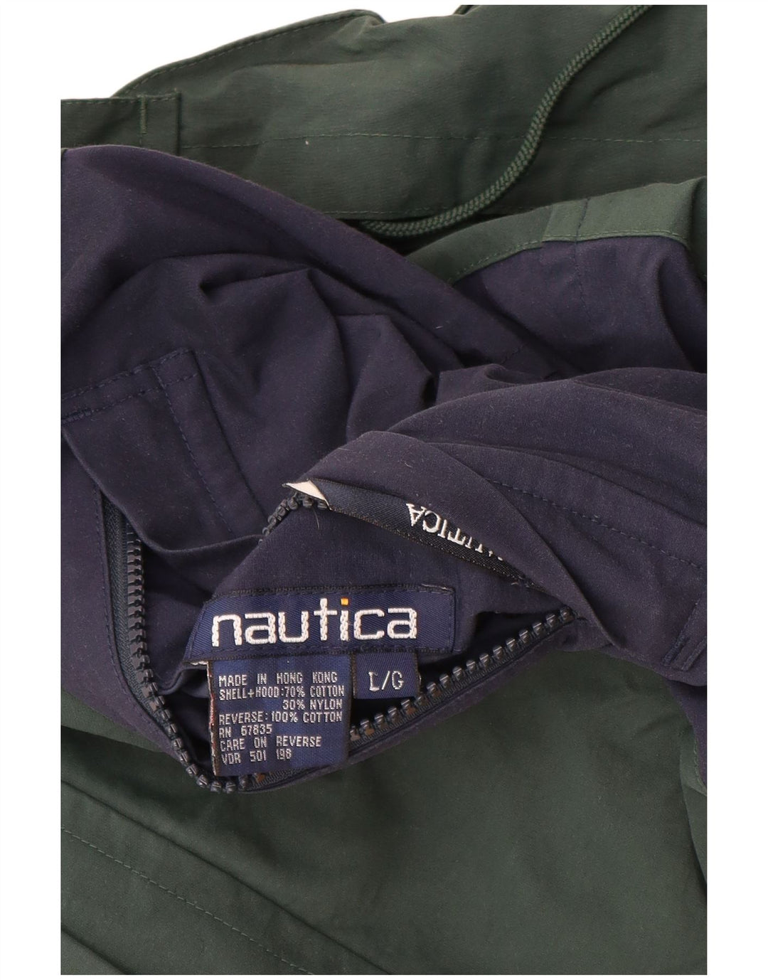 Nautica Vendbar Herrejakke UK 40 Stor flerfarvet Colourblock Bomuld