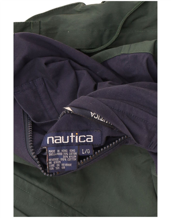 Nautica Vendbar Herrejakke UK 40 Stor flerfarvet Colourblock Bomuld