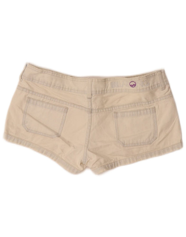 Billabong Girls Low Waist Denim Shorts 11-12 Years W30 Off White Cotton