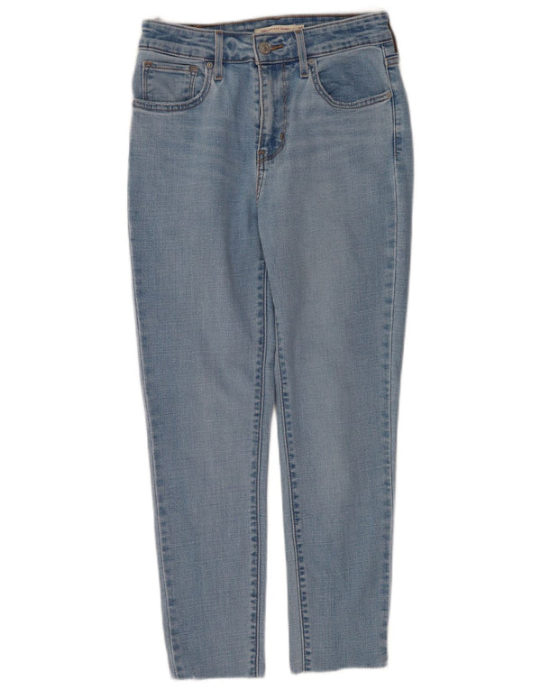 Levi's Dame 721 Crop Højtaljede Skinny Jeans W25 L23 Blå Bomuld