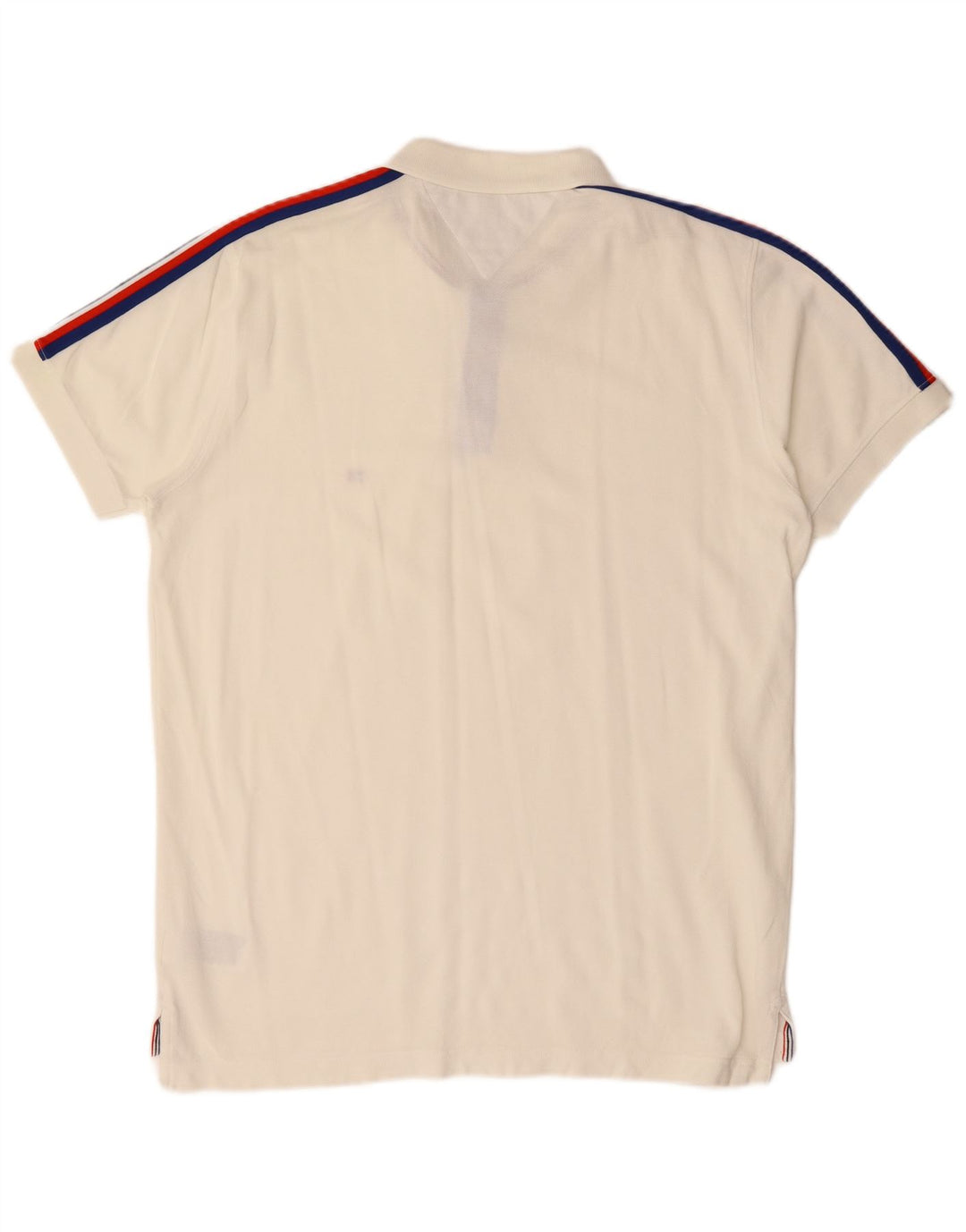 TOMMY HILFIGER Herre Regular Fit Polo Shirt Large Off White Colourblock