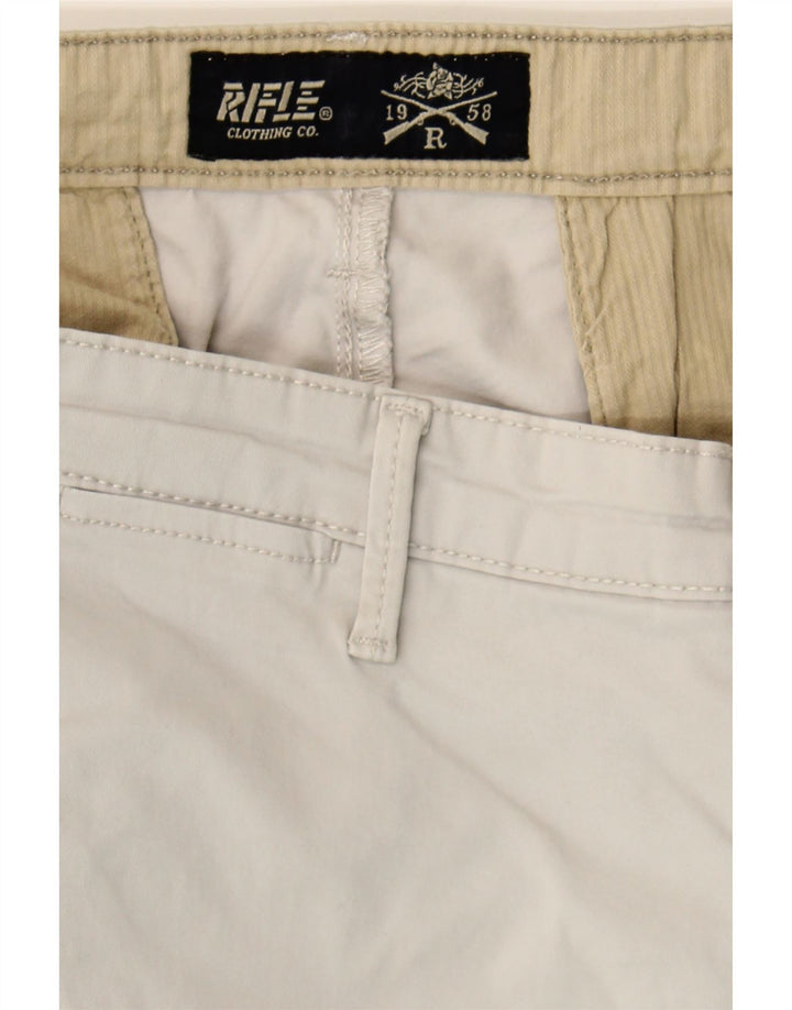 RIFLE Mens Straight Chino Trousers W40 L28 White Vintage Rifle and Second-Hand Rifle from Messina Hembry 