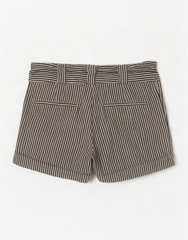 Oasis Womens Hot Pants UK 8 Small W28 White Pinstripe Bomuld
