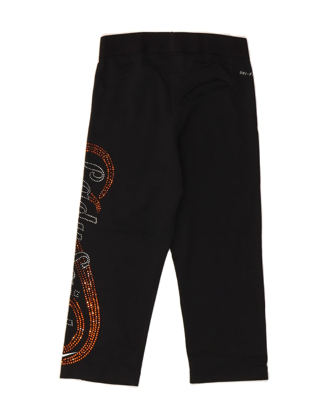 NIKE Womens Graphic Capri Leggings UK 4 XS  Black Vintage Nike and Second-Hand Nike from Messina Hembry 