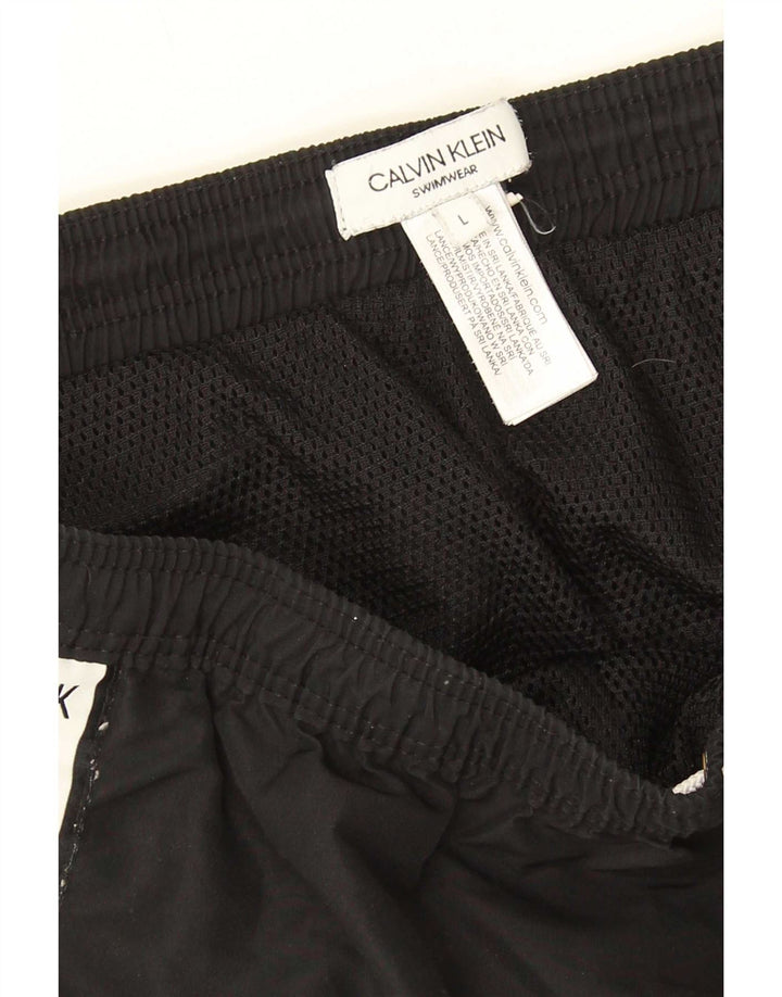 Calvin Klein Herre grafiske badeshorts Stor sort Colourblock Polyester