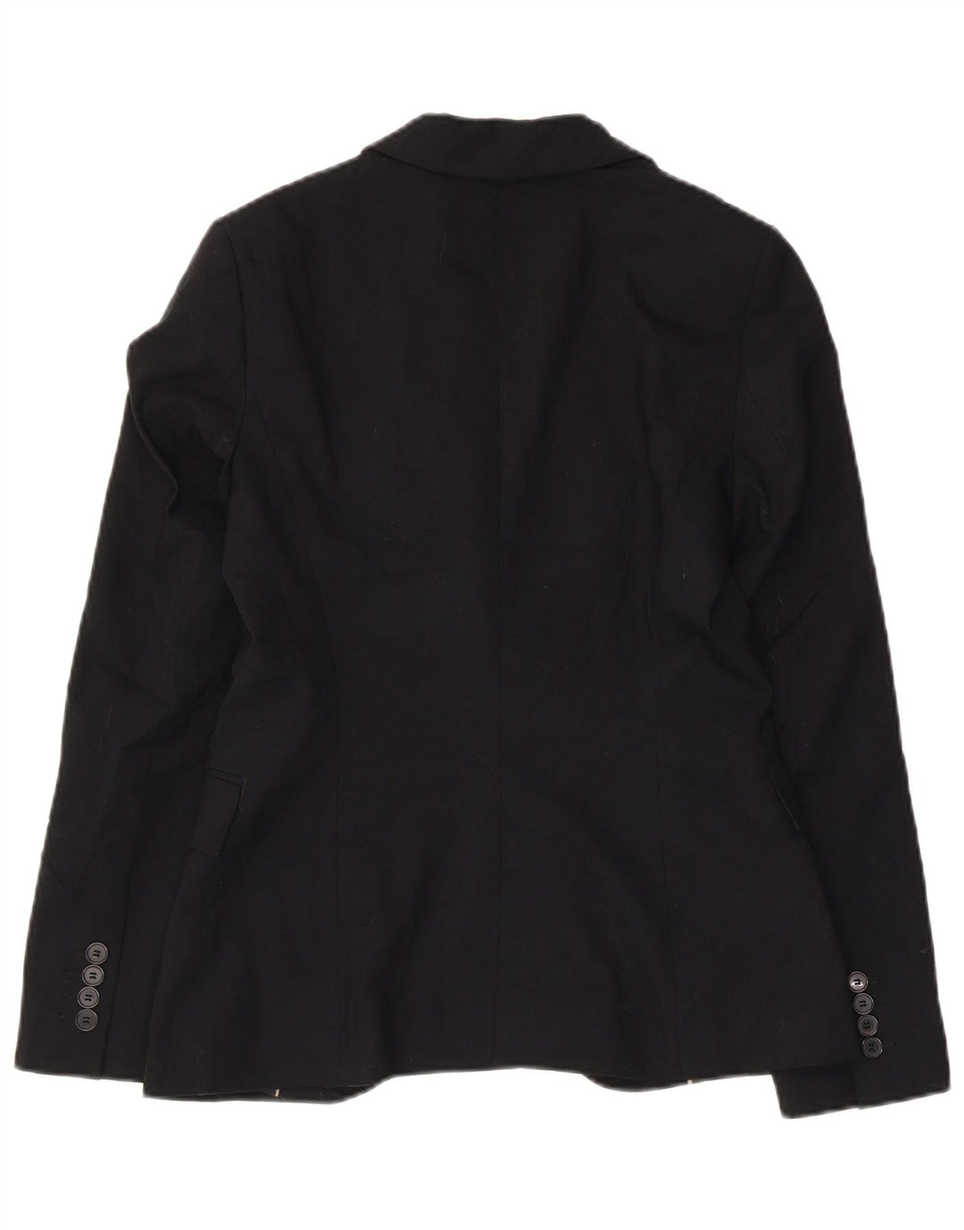 Zara Dame 1-knaps blazerjakke EU 38 Lille sort polyester