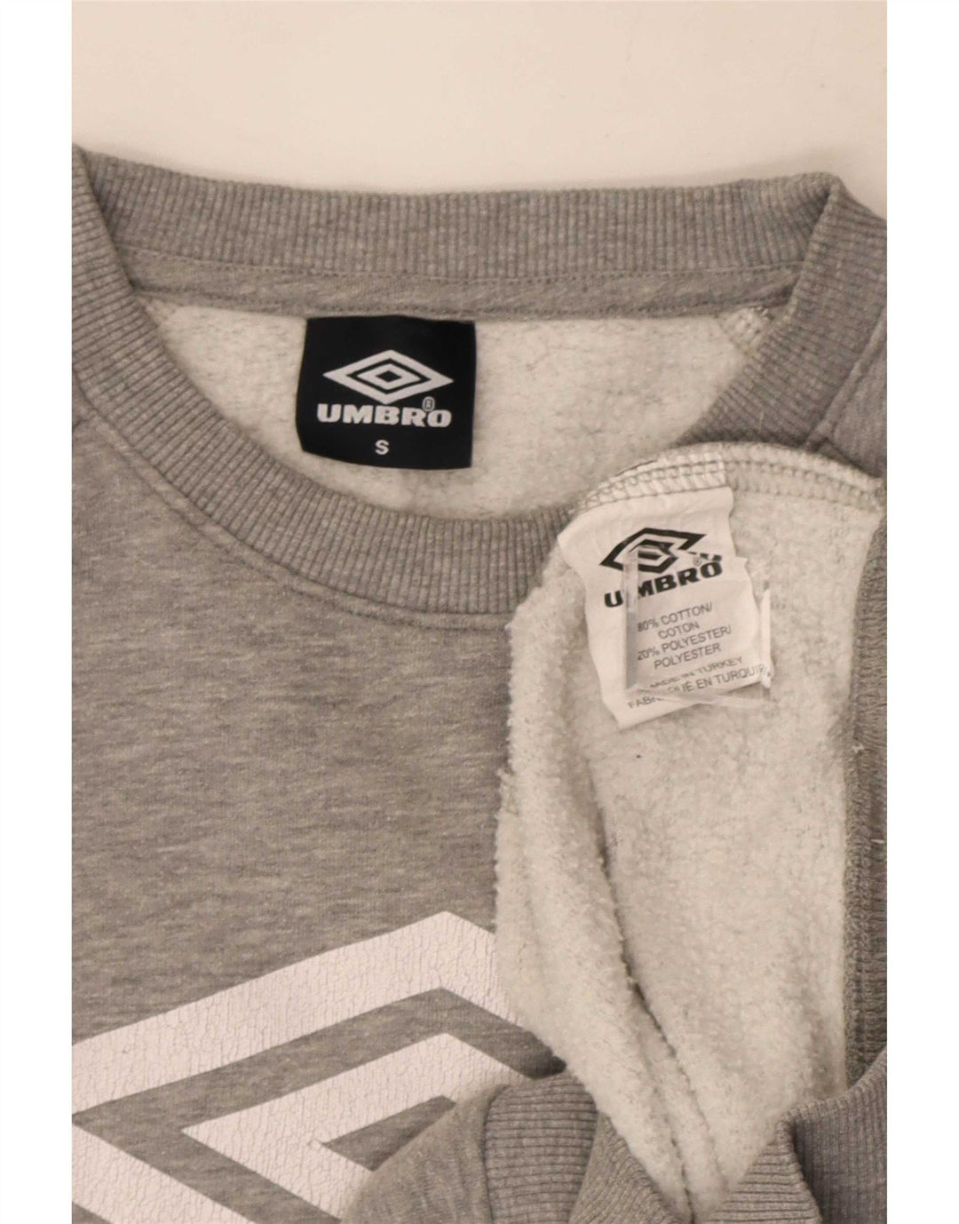 Umbro Herre Grafisk Sweatshirt Jumper Lille Grå Flecked Bomuld