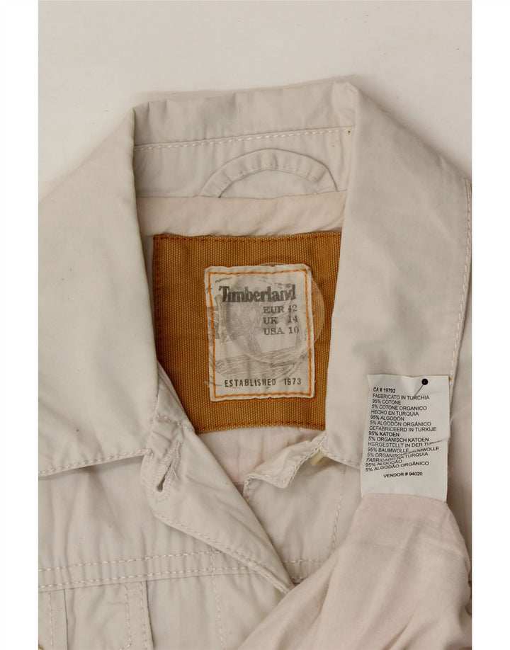 TIMBERLAND Womens Utility Jacket UK 14 Large  Beige Cotton Vintage Timberland and Second-Hand Timberland from Messina Hembry 