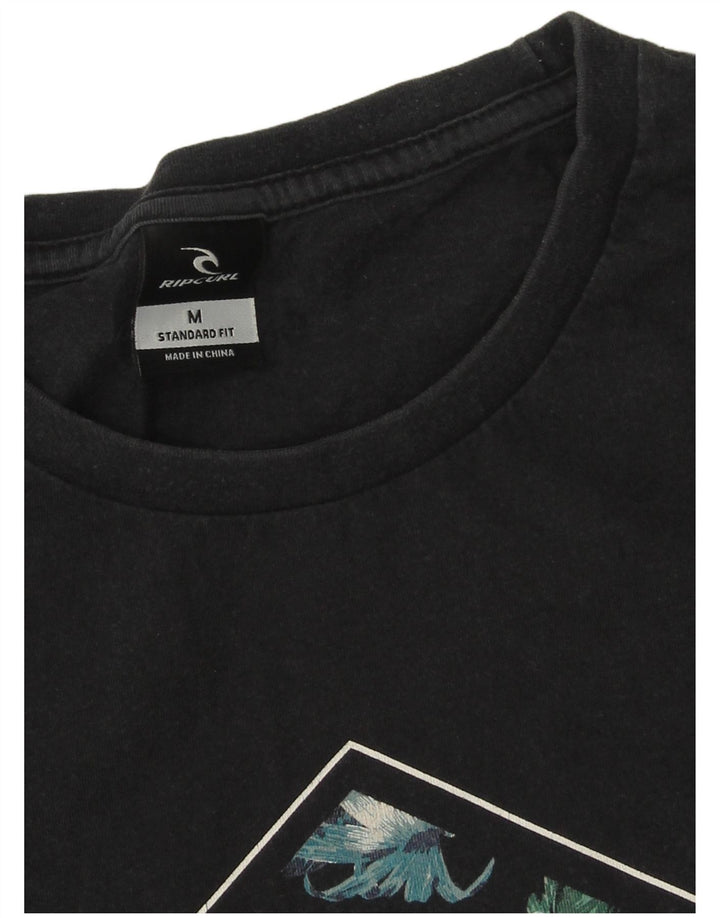 Rip Curl Herre Standard Fit Grafisk T-shirt Top Medium Marineblå Bomuld