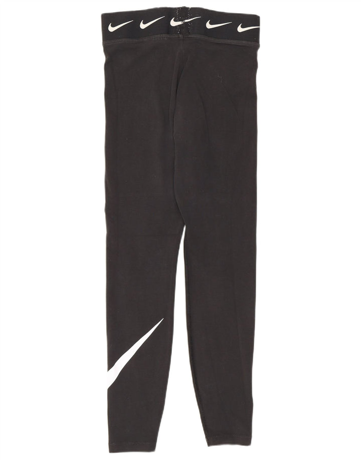 Nike Dame Grafiske Leggings UK 8 Small Black Bomuld