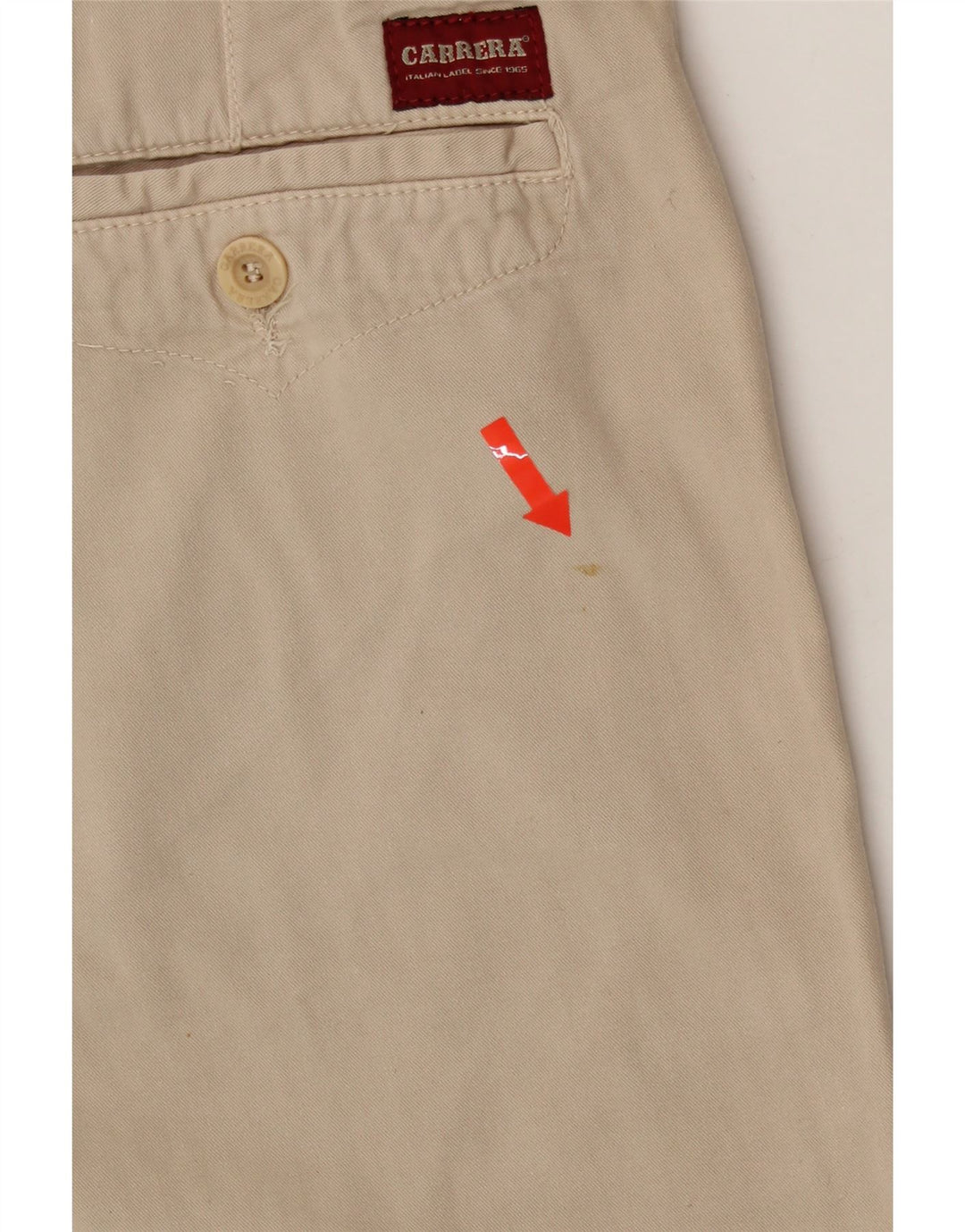 CARRERA Mens Chino Shorts W38 XL Beige Cotton Vintage Carrera and Second-Hand Carrera from Messina Hembry 