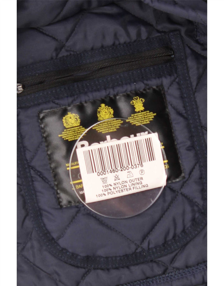 Barbour Herre LIDDESDALE Quiltet jakke UK 40 Large Navy Blue Nylon