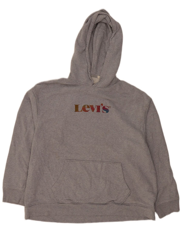 Levi's Herre Relaxed Graphic Hoodie Jumper XL Grå Bomuld