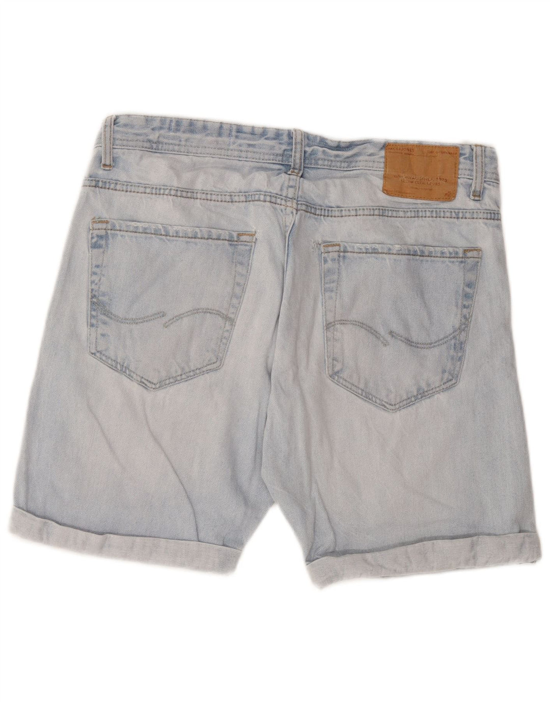 Jack & Jones denimshorts til mænd store W34 blå bomuld