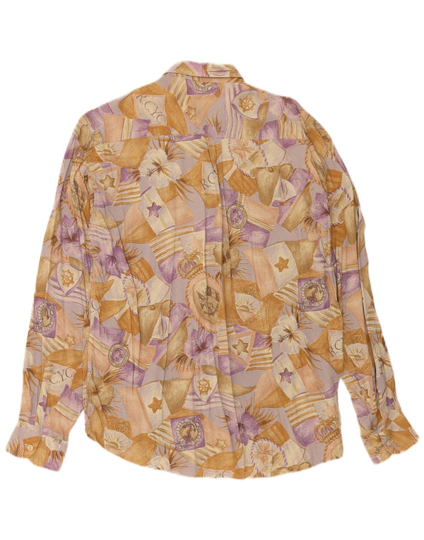 Vintage herreskjorte Medium Beige Floral Viscose
