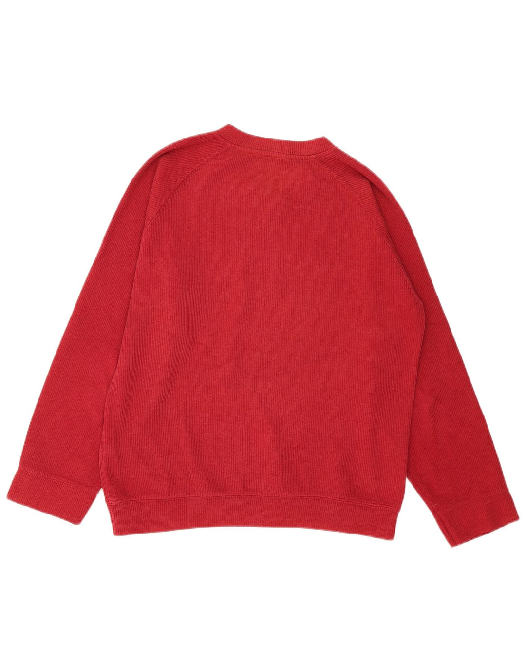 Zara Herre grafisk V-hals sweater Medium rød bomuld