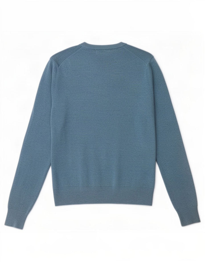 Marks & Spencer Herre sweater med rund hals, mellemblå bomuld