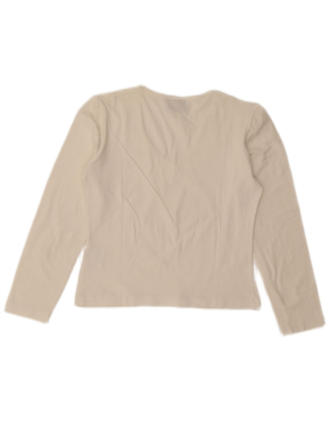 Lee Womens Crop Top Langærmet UK 14 Large White Bomuld