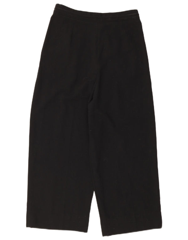 Marks & Spencer Womens Pegged Cropped Trousers UK 10 Small W28 L25 Black